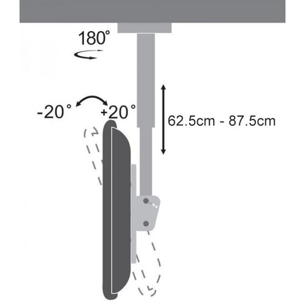 Sbox Ceiling Mount For Flat Screen LED TV CPLB-28S