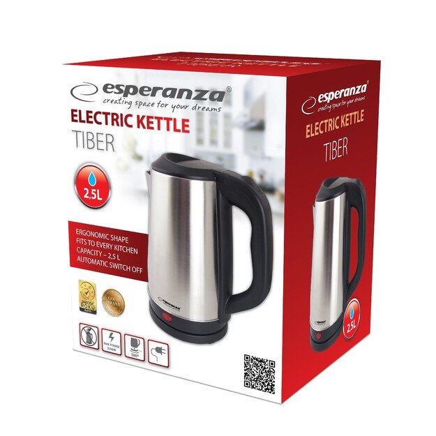 Esperanza EKK036X Electric kettle 2,5 L 2200 W Inox