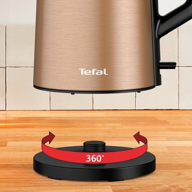 TEFAL | Kettle | KI583C10 | Electric | 2000 W | 1.5 L | Stainless Steel | 360° rotational base | Gold