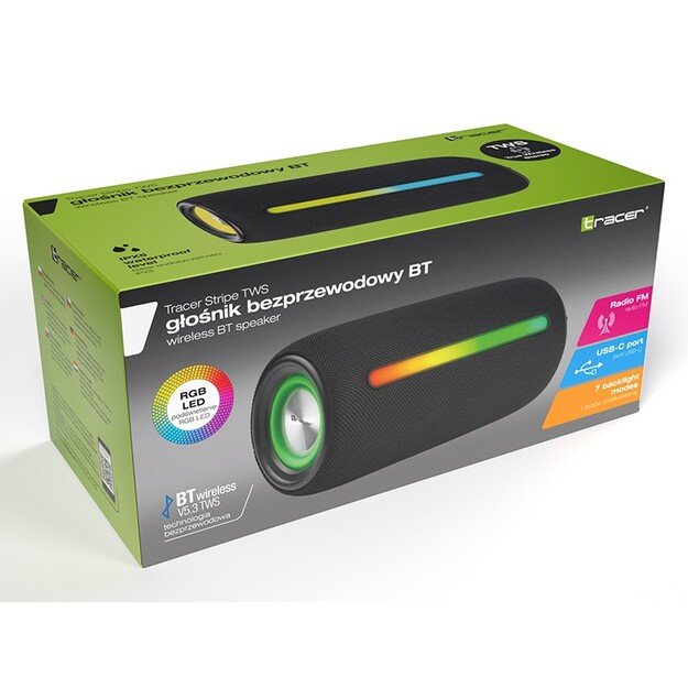 TRACER Stripe TWS BLUETOOTH RGB Speakers