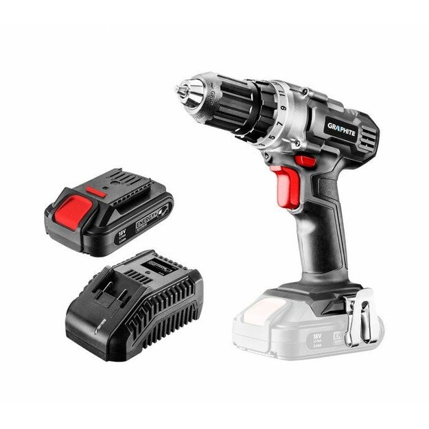 Graphite 58G000-SET1 drill 1250 RPM Keyless 1.1 kg Black, Red