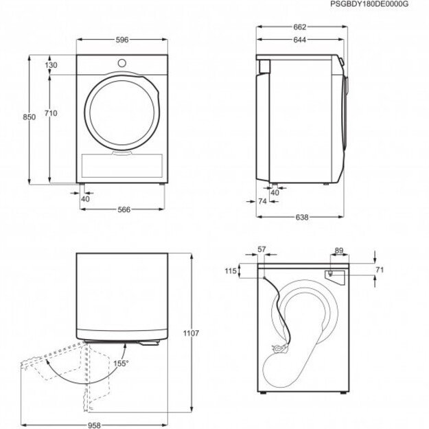 Džiovyklė ELECTROLUX EW7D283VE