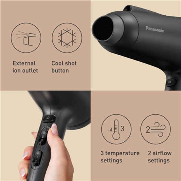 Panasonic Hair Dryer | EH-NE85-K825 | 2500 W | Number of temperature settings 3 | Ionic function | Black 1