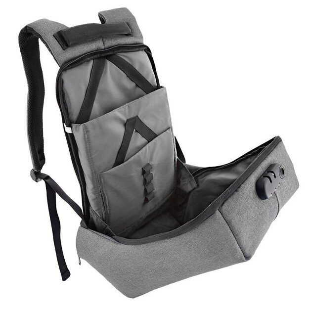 Tellur 15.6 Notebook Backpack Antitheft V2, USB port, gray 1