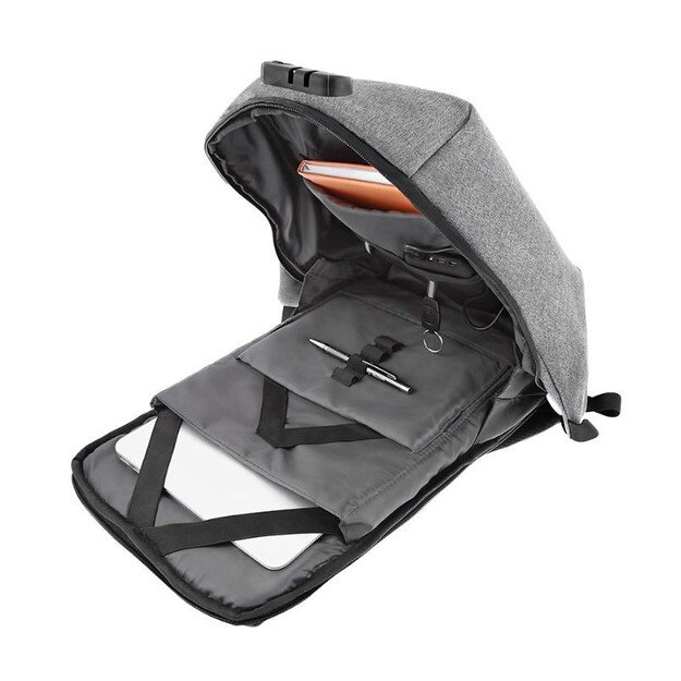 Tellur 15.6 Notebook Backpack Antitheft V2, USB port, gray 2