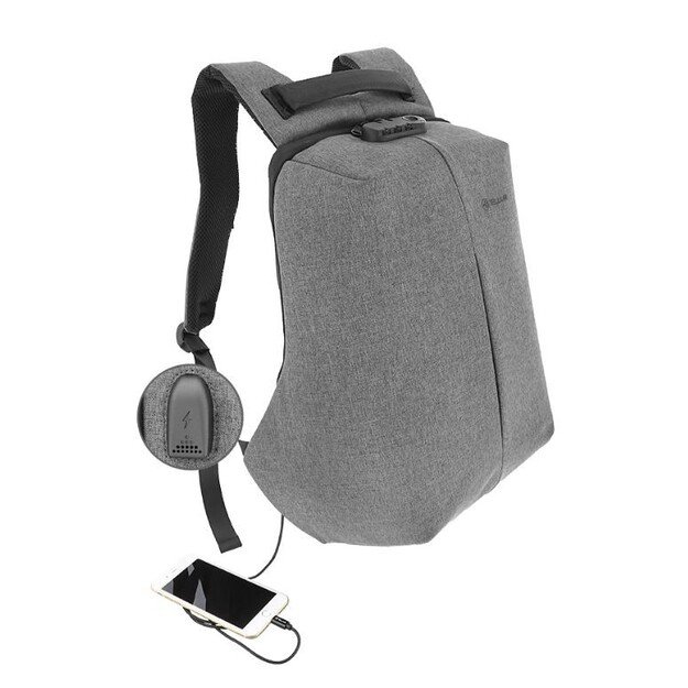 Tellur 15.6 Notebook Backpack Antitheft V2, USB port, gray 3