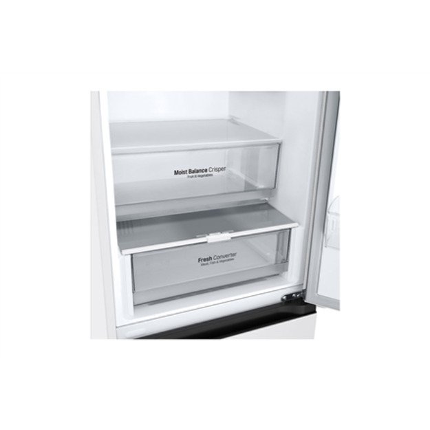 LG | Refrigerator | GBV3100DSW | Energy efficiency class D | Free standing | Combi | Height 186 cm | Fridge net capacity 234 L | 2