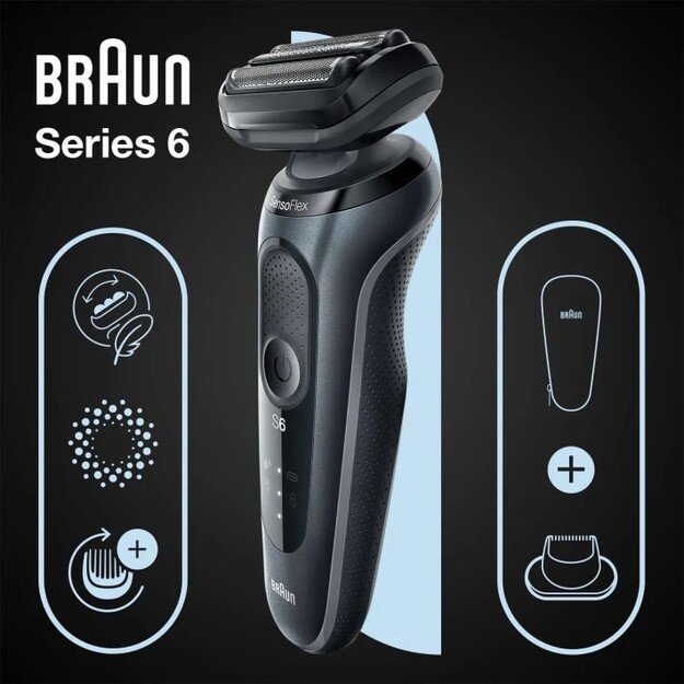 Braun Series 6 61-N1200s Foil shaver Trimmer Black 2