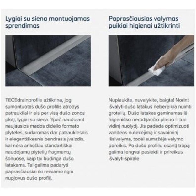 Shower channel set Tece Drainprofile 670800+674000+673002 (800 mm) 10