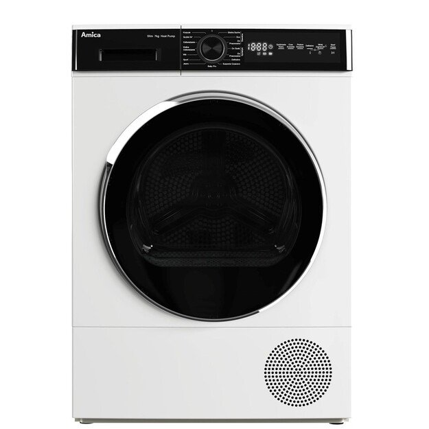 Amica AD3S72LHB (E) Front-loading dryer white, black