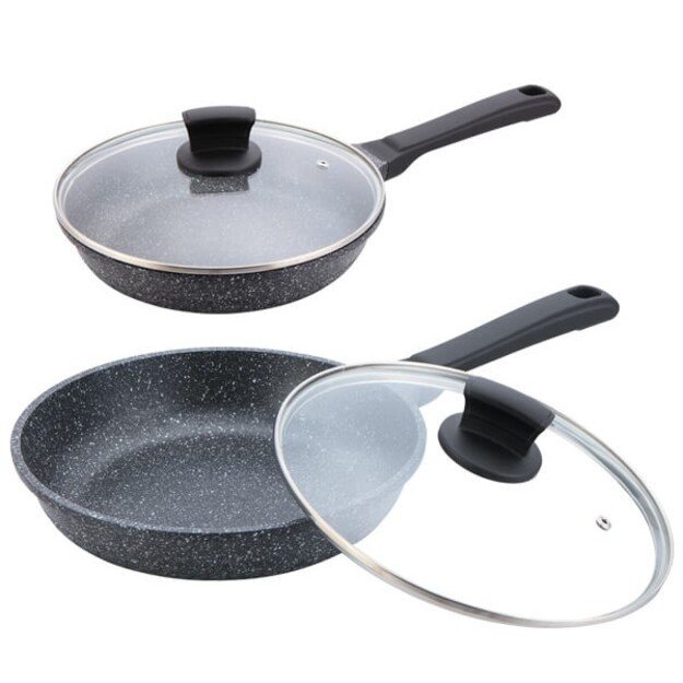 Maestro MR-1225-24 keptuvė su granitine danga ir dangčiu 24cm