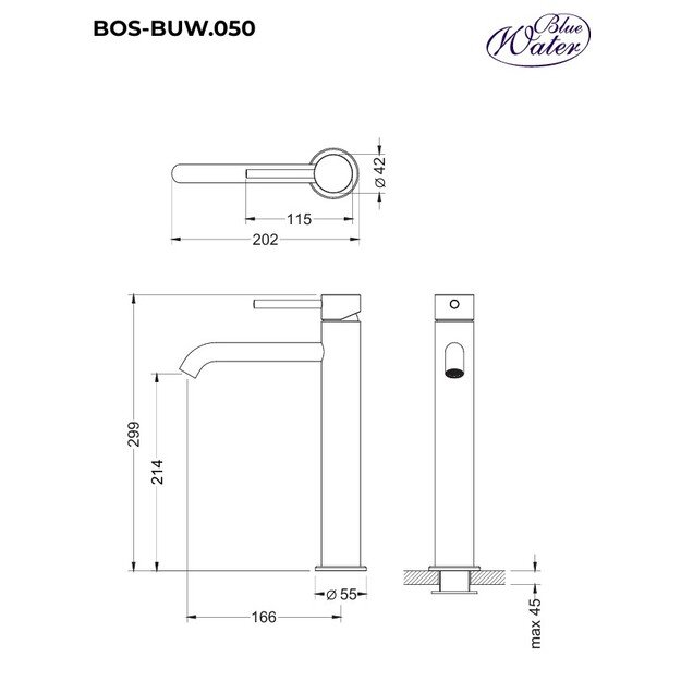BLUEWATER Boston juodos matinės spalvos BOS-BUW.050 2