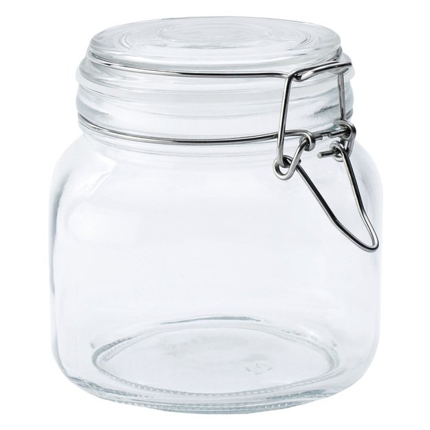 Jar, 750 ml, with buckle, 4 pcs