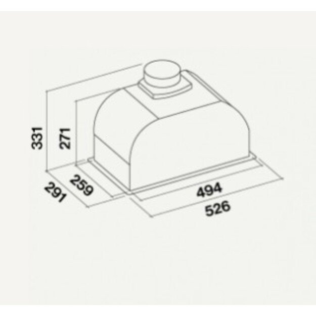 FALMEC INCASSO MURANO 50 juodas / Incasso 115.402 1
