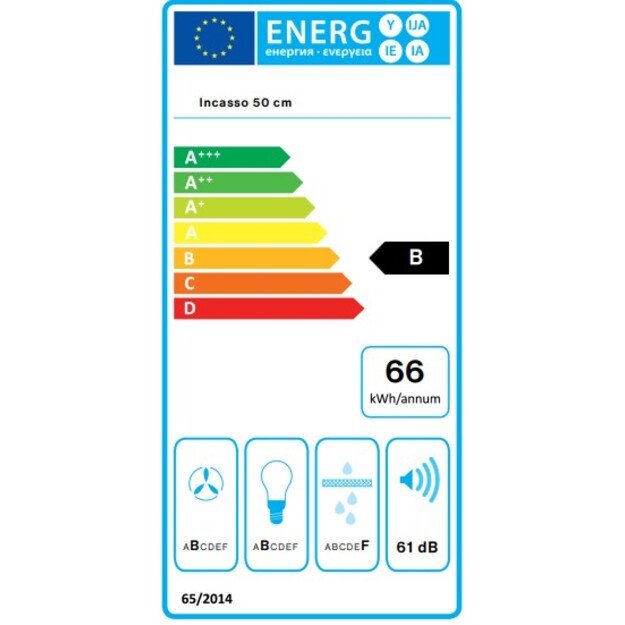 FALMEC INCASSO MURANO 50 juodas / Incasso 115.402 2