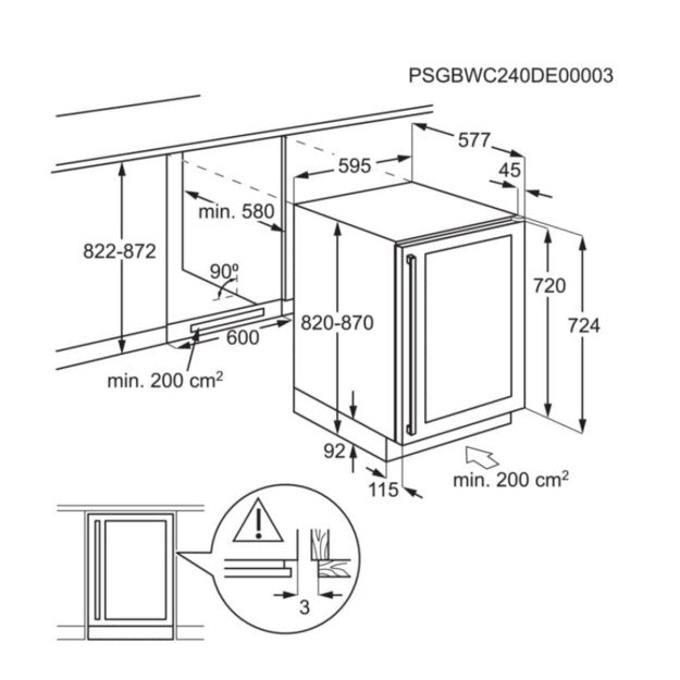 Vyno &scaron;aldytuvas AEG AWS4052B5B