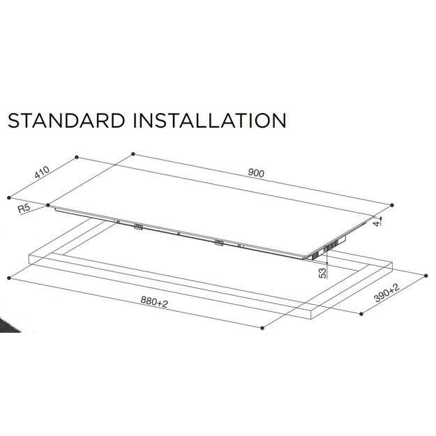 Kaitlentė FABER FCH SLIM 94 BK KL