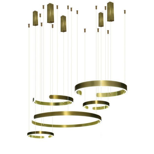 Led lamp 326W gold circles + Remote control 1