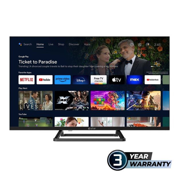 eSTAR Android TV 32 /82cm 2K HD LEDTV32A3T2 Black 3