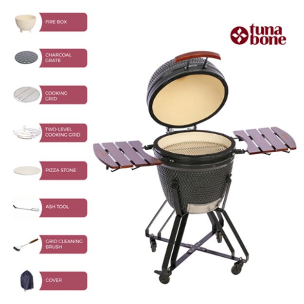 TunaBone | Kamado classic 21  grill | Size M | Dark grey