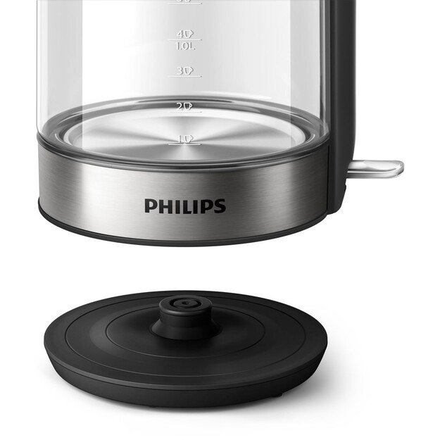 Philips 5000 series HD9339/80 electric kettle 1.7 L 2200 W Black, Stainless steel, Transparent