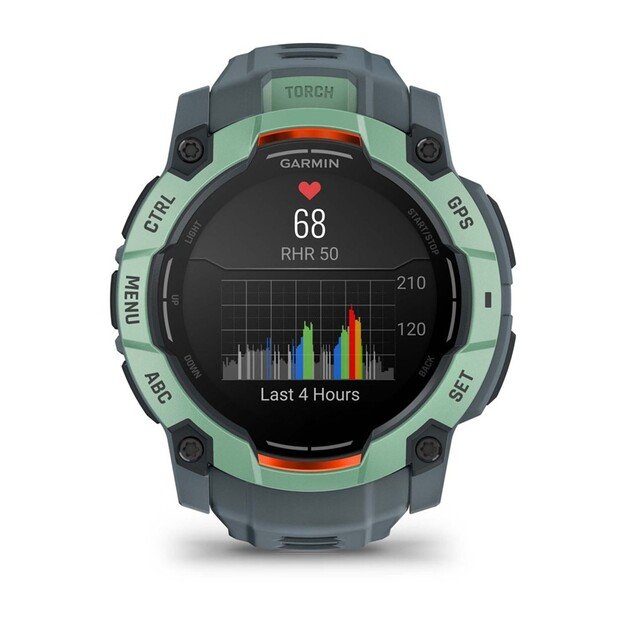 Garmin Instinct 3 AMOLED 3.3 cm (1.3 ) 50 mm Digital 416 x 416 pixels Touchscreen Green GPS (satellite) 6