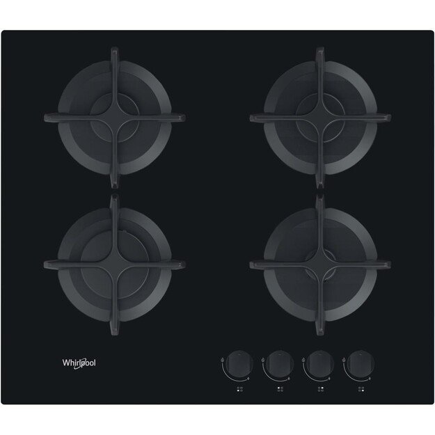 Whirlpool AKT 616/NB hob Black Built-in 60 cm Gas 4 zone(s)