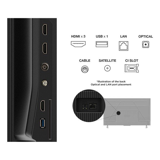 TCL 43P69K TV 109.2 cm (43 ) 4K Ultra HD Smart TV Wi-Fi Black