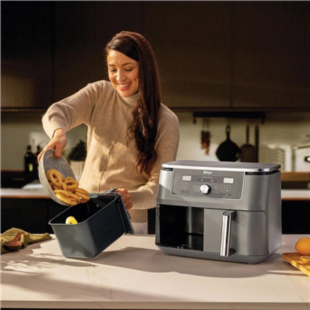 Dual Zone Airfryer | DZ400EU | NINJA Power 2470 W | Capacity 9.5 L | Gunmetal Grey