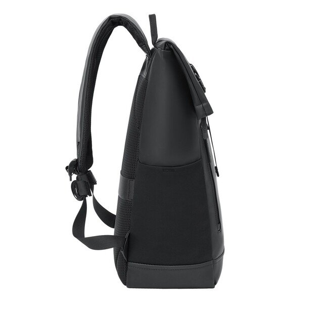 Rivacase Eden backpack Roll top backpack Black Polyester, PU leather