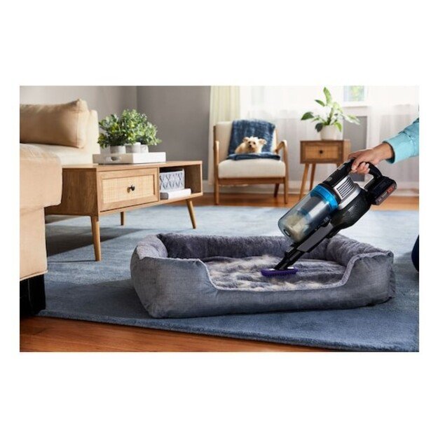 Black and Decker BHFEB520D1-QW stick vacuum/electric broom Battery Dry Cyclonic Bagless Black, Silver, Transparent 2 Ah