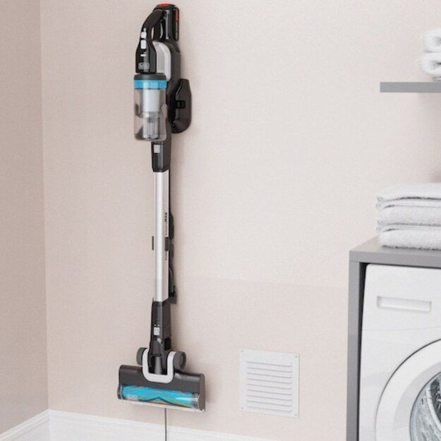 Black and Decker BHFEB520D1-QW stick vacuum/electric broom Battery Dry Cyclonic Bagless Black, Silver, Transparent 2 Ah