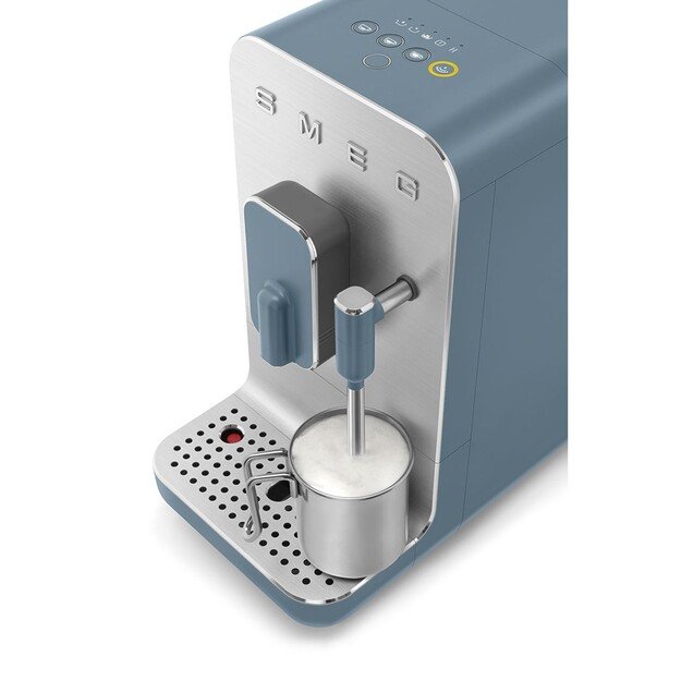 Smeg Espressomaschine BCC12SBMEU, Dampfd?se, Mahlwerk, Thermoblock, 1.4L Tank