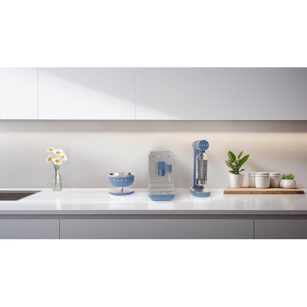 Smeg Espressomaschine BCC12SBMEU, Dampfd?se, Mahlwerk, Thermoblock, 1.4L Tank