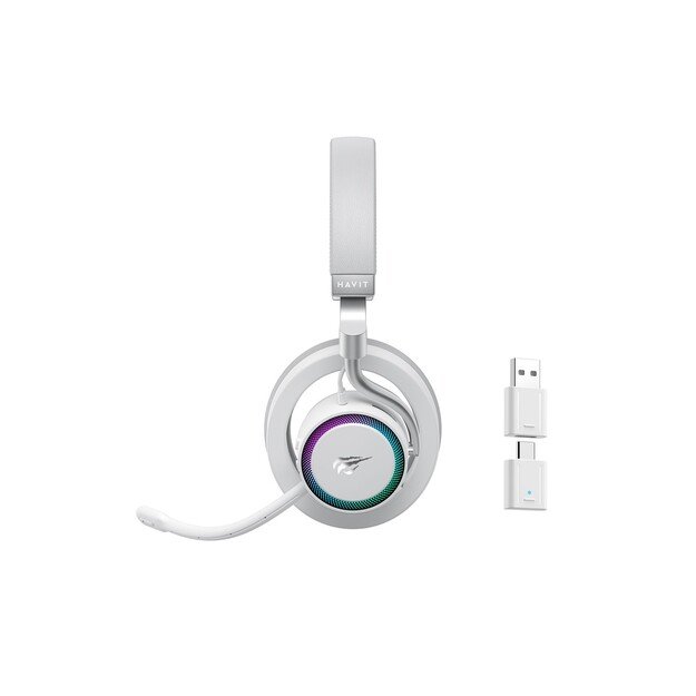Havit Fuxi-H8 - wired/wireless gaming headphones (white)