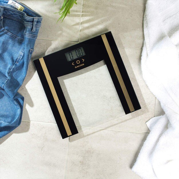 Salter SA00550BGCFAS Glass Analyser Bathroom Scale Black/Gold 4