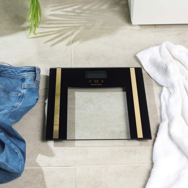 Salter SA00550BGCFAS Glass Analyser Bathroom Scale Black/Gold 2