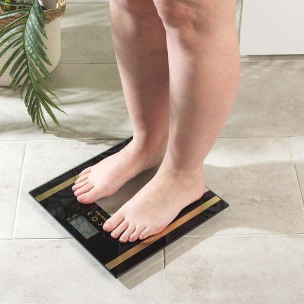 Salter SA00550BGCFAS Glass Analyser Bathroom Scale Black/Gold 3