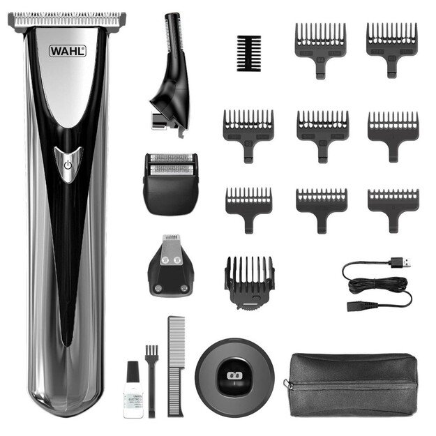 WAHL Elite Groom Black, Silver Lithium-Ion (Li-Ion) 8