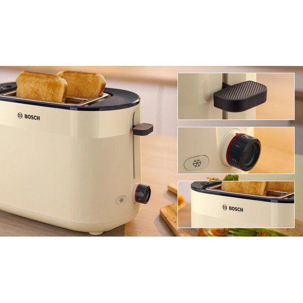 Bosch Toaster | TAT2M127 MyMoment | Power 950 W | Number of slots 2 | Housing material Plastic | Beige 9