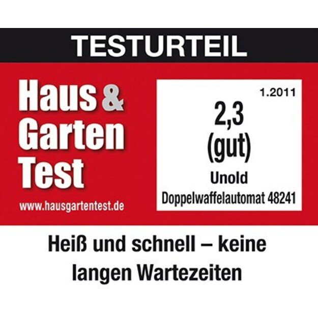 Unold 48241 waffle iron 2 waffle(s) 1300 W Black, Silver 3