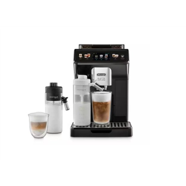 Delonghi Coffee Maker | ECAM450.55.G Eletta Explore | Pump pressure 19 bar | Built-in milk frother | Automatic | 1450 W | Grey