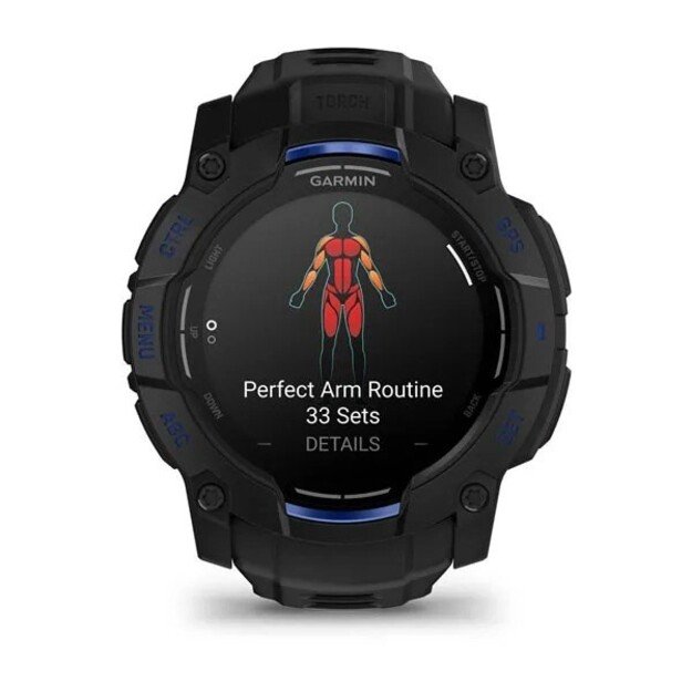 Garmin Instinct 3 AMOLED, 50mm, Schwarz/Blau