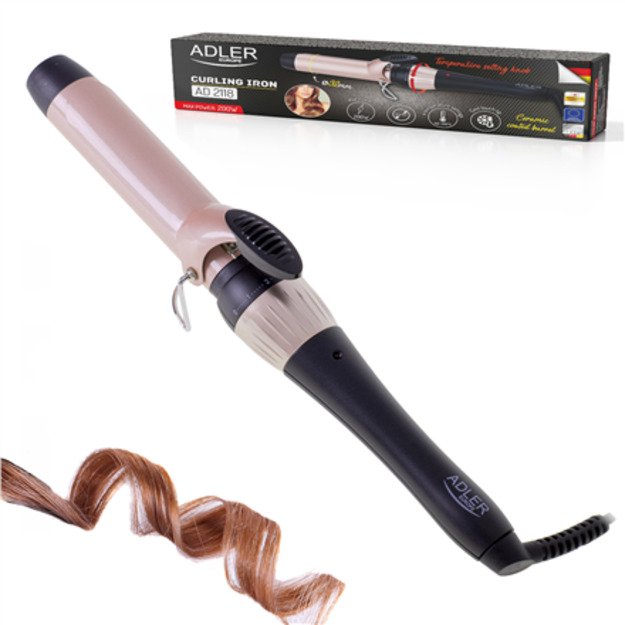 Adler | Curling Iron | AD 2118 | Ceramic heating system | Barrel diameter 32 mm | Temperature (max) 200 &deg;C | 56 W | Black
