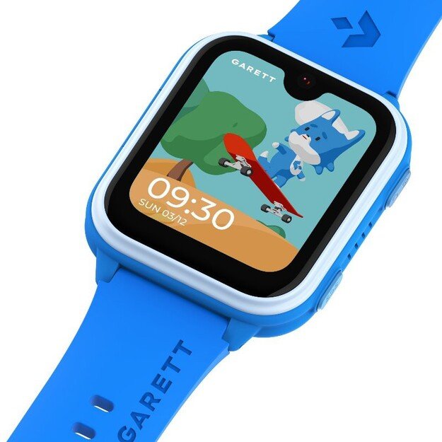I&scaron;manusis laikrodis su lietuvi&scaron;ku meniu Garett Kids Vibe AI 4G su GPS, kamera, Blue