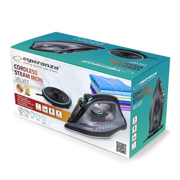 Esperanza EHI010 Steam iron Ceramic soleplate Grey, Black 2600 W 7
