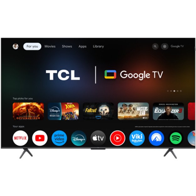 TCL 4K QLED TV | 55T8C | 55 | Smart TV | Google TV | Black 5