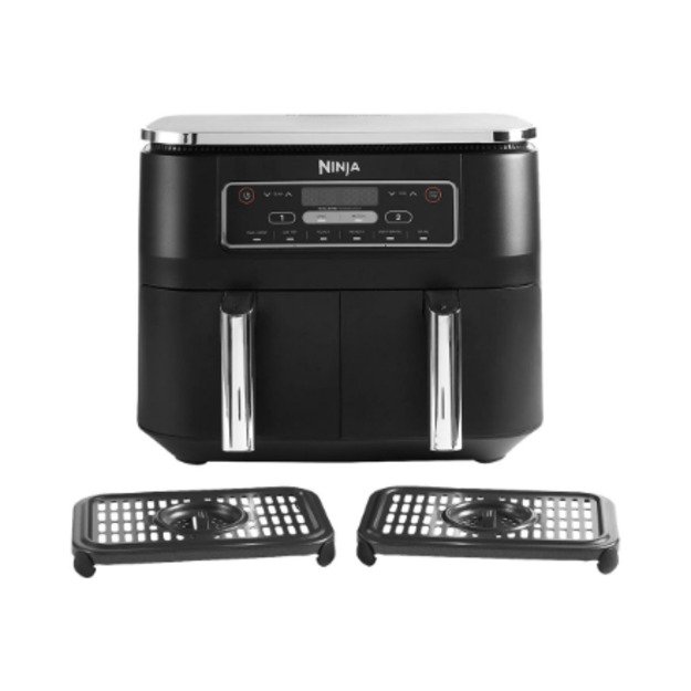NINJA | Air Fryer | AF300 | Power 1 frying compartment: 1200 W 2 frying compartments: 2400 W W | Capacity 7.6 L | Black