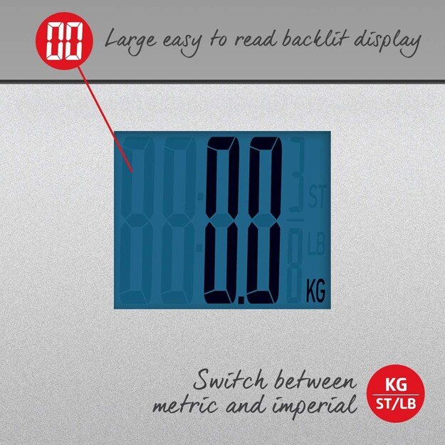 Salter 9075 SCFEU12 Max Electronic Digital Bathroom Scales - Silver
