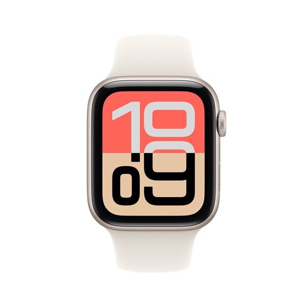 Apple Watch SE (3nd generation) SE 3 GPS + Cellular 44mm Starlight Aluminium Case with Starlight Sport Band - M/L